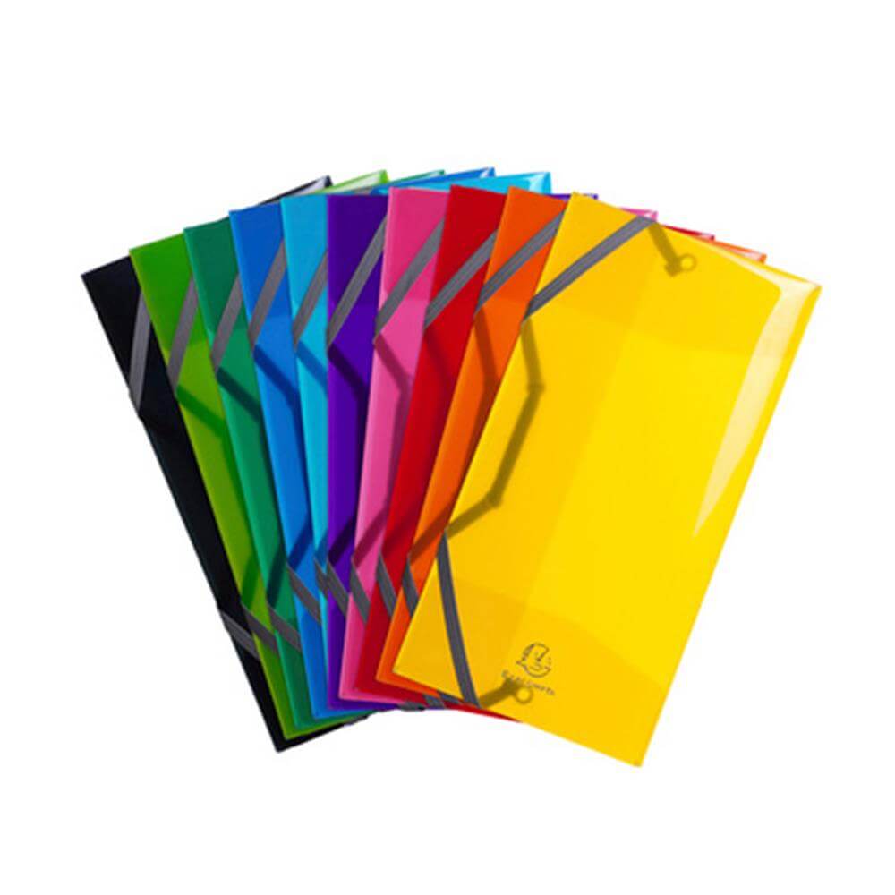 Clairefontaine Iderama 3-Flap Elasticated Folder 25 x 12 cms - Assorted